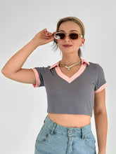 Two Tone Rib Top